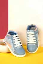 Tiny Bugs For Boys & Girls Party Wear Boots - Sky Blue | Grocsy