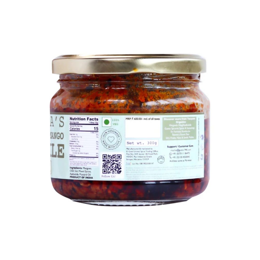 Tassyam Organics Mango Masala Pickle | Grocsy