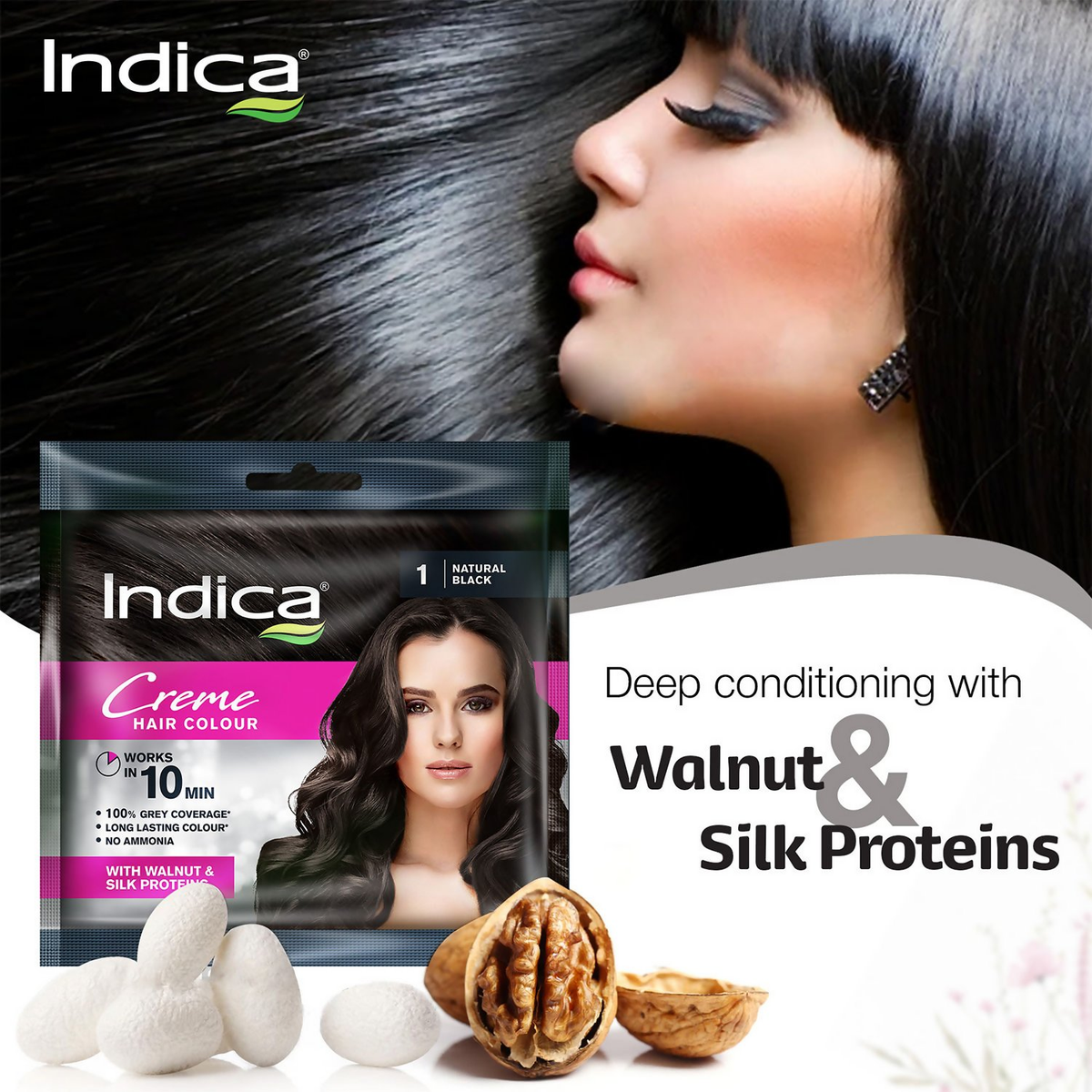 Indica Creme 10 Minutes Hair Color Long Lasting Colour | Grocsy