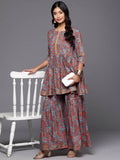 Ahalyaa Women's Traditional Wear Co-ods - Teal Blue | Grocsy