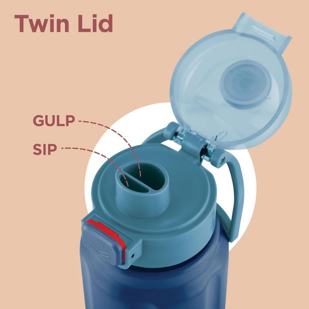Milton Taurus 900 Steel Thermoware Inner Stainless Steel PU Insulated & Leak Proof Water - Dark Blue | Grocsy