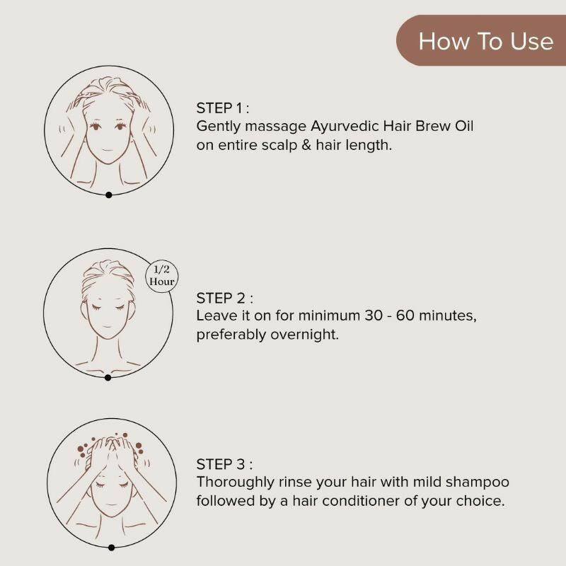 Dromen & Co Ayurvedic Hair Brew Oil With Fusion Of 15 Herbs | Grocsy