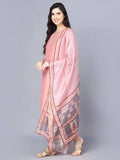 Myshka Women Peach-Coloured Layered Kurta with Trousers With Dupatta | Grocsy