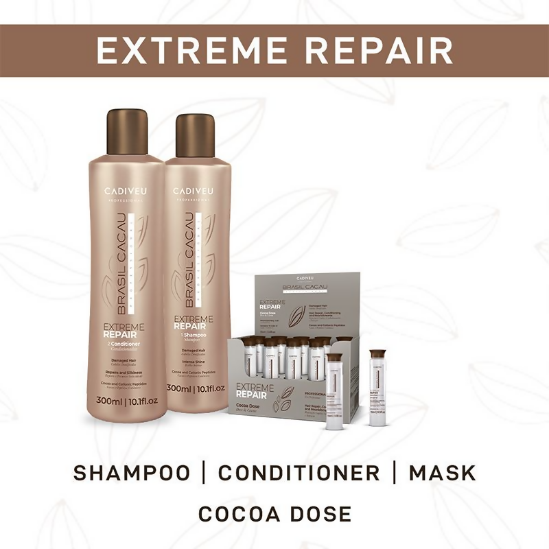 Cadiveu Brasil Cacau Extreme Repair Shampoo & Conditioner | Grocsy