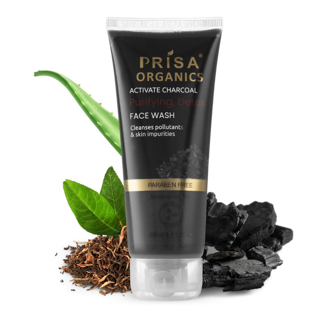 Prisa Organics Activated Charcoal Purifying Face Wash | Grocsy