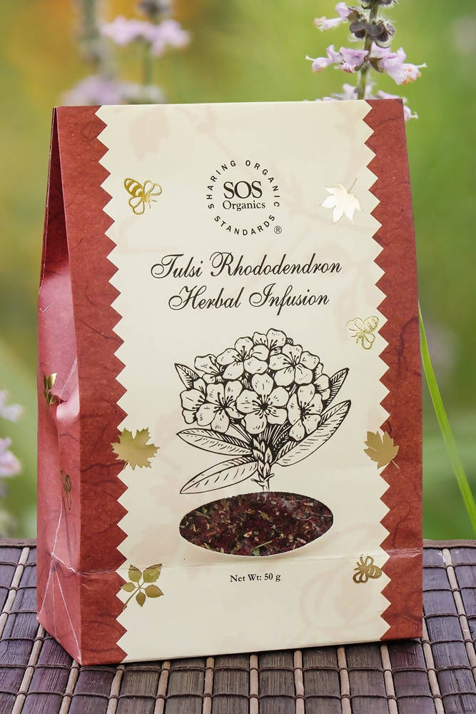 SOS Organics Tulsi Rhododendron Herbal Infusion | Grocsy