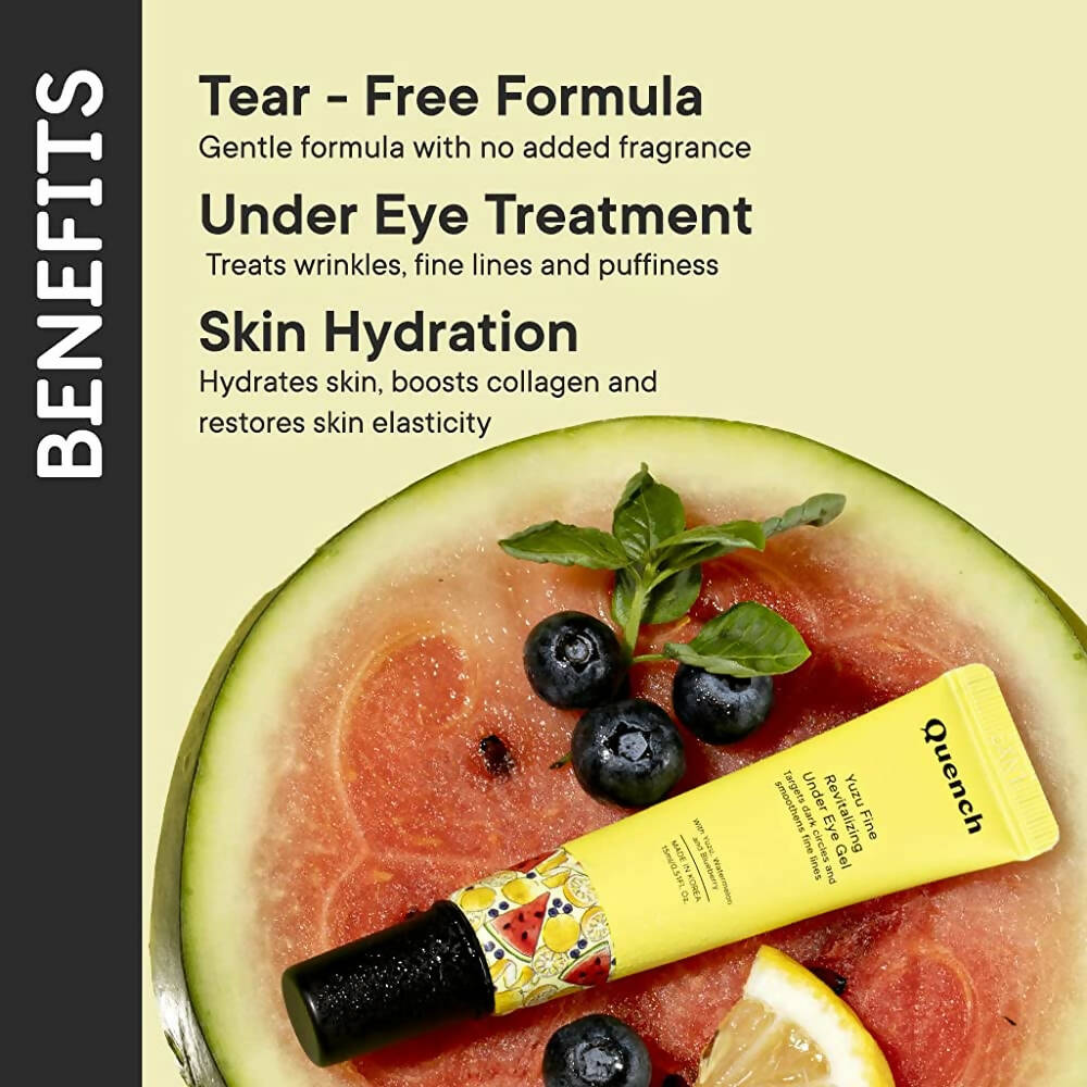 Quench Botanics Yuzu Fine Revitalizing Under Eye Gel - Korean Skincare | Grocsy