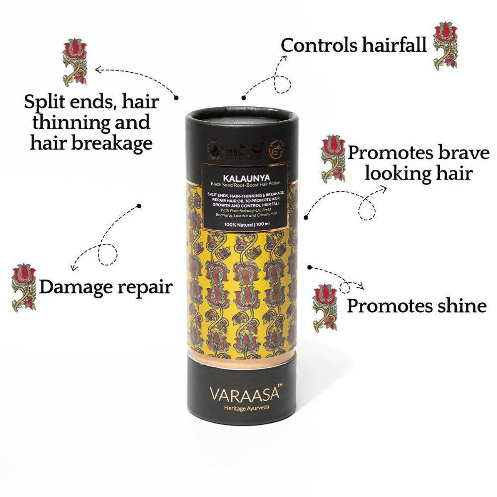 Varaasa Kalaunya Black-Seed Root-Boost Hair Potion Oil | Grocsy
