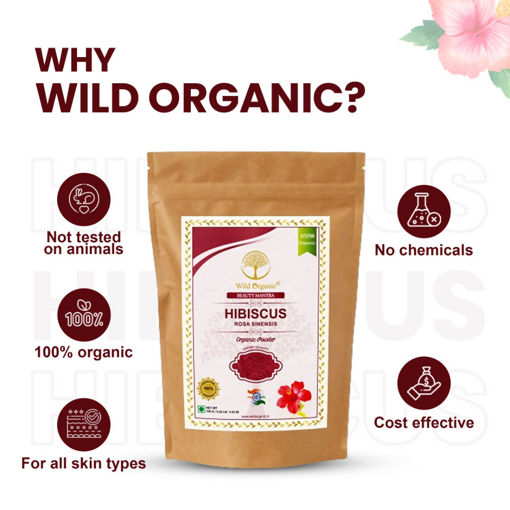 Wild Organic Hibiscus Flower Powder For Skin And Hair Care | Grocsy