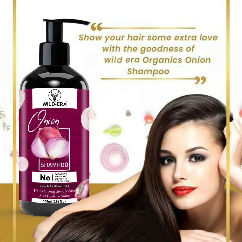 Wildera Onion Oil Shampoo with Red Onion Seed Oil Extract, Black Seed Oil & Pro-Vitamin B5 | Grocsy
