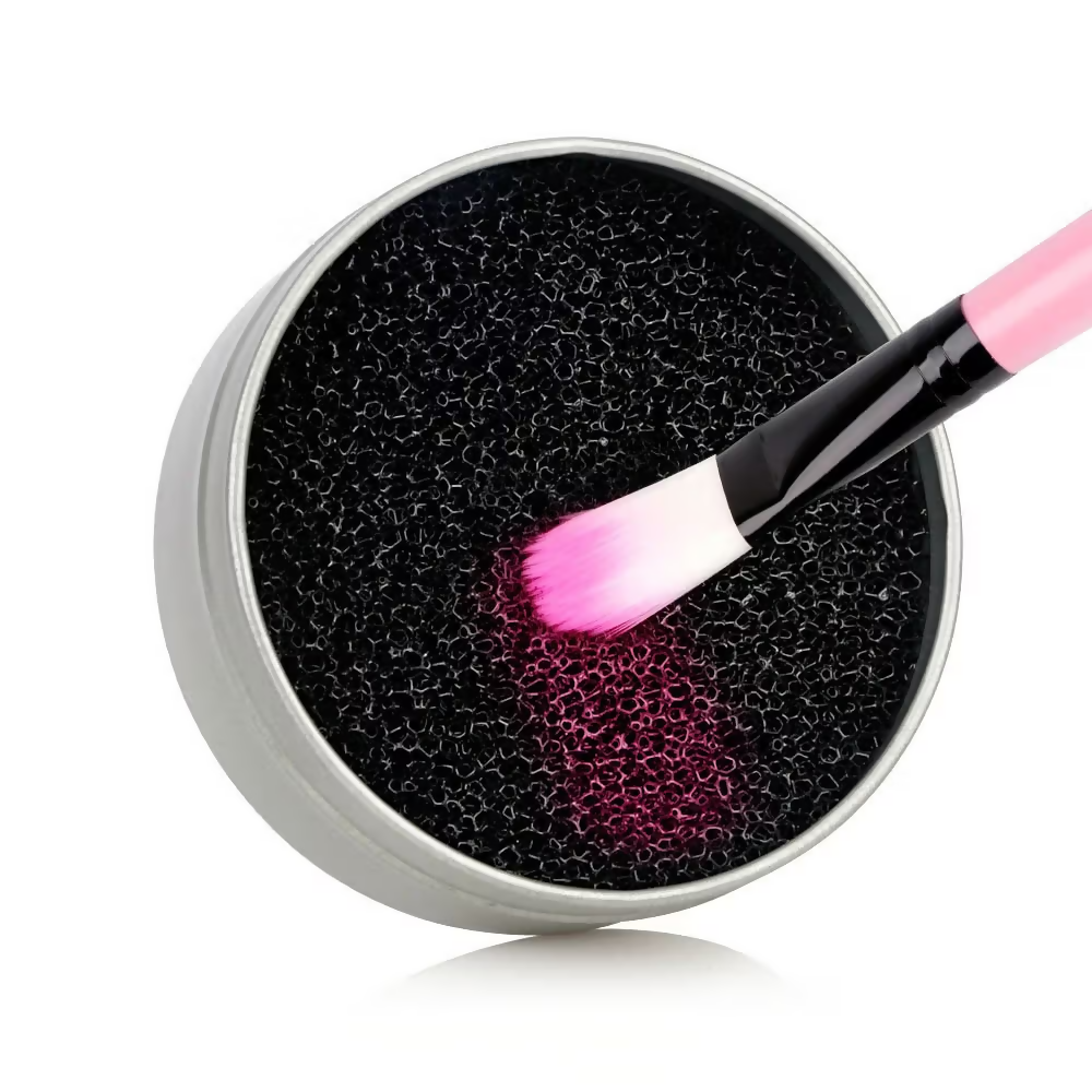 Bronson Professional Makeup Brush Cleaner Sponge Tin Quick Cleaning | Grocsy
