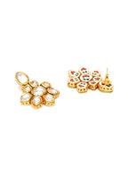 Kundan Earrings (Gold) - Ruby Raang