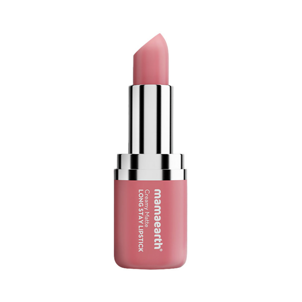 Mamaearth Creamy Matte Long Stay Lipstick - Hibiscus Nude | Grocsy