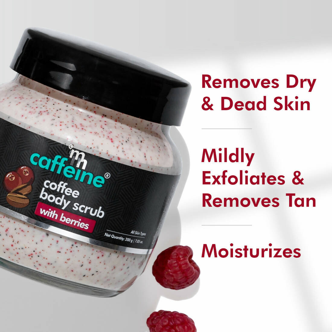 mCaffeine Coffee Body Scrub with Berries | Grocsy