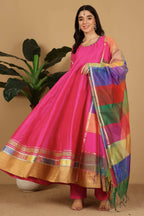 Joban Fashion Pink Silk Lehenga Set | Grocsy