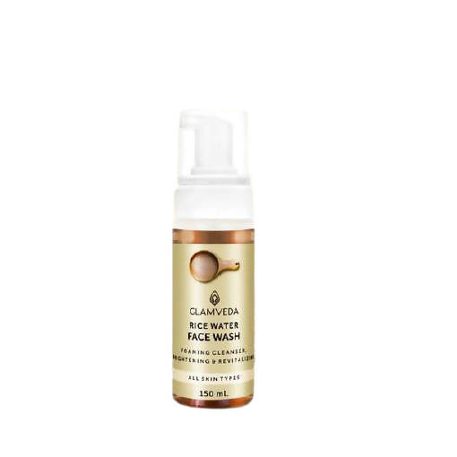Glamveda Rice Water Fairness Foaming Face Wash | Grocsy