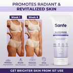 Sanfe Glutathione + Niacinamide + Vitamin C Skin Brightening Lotion | Grocsy