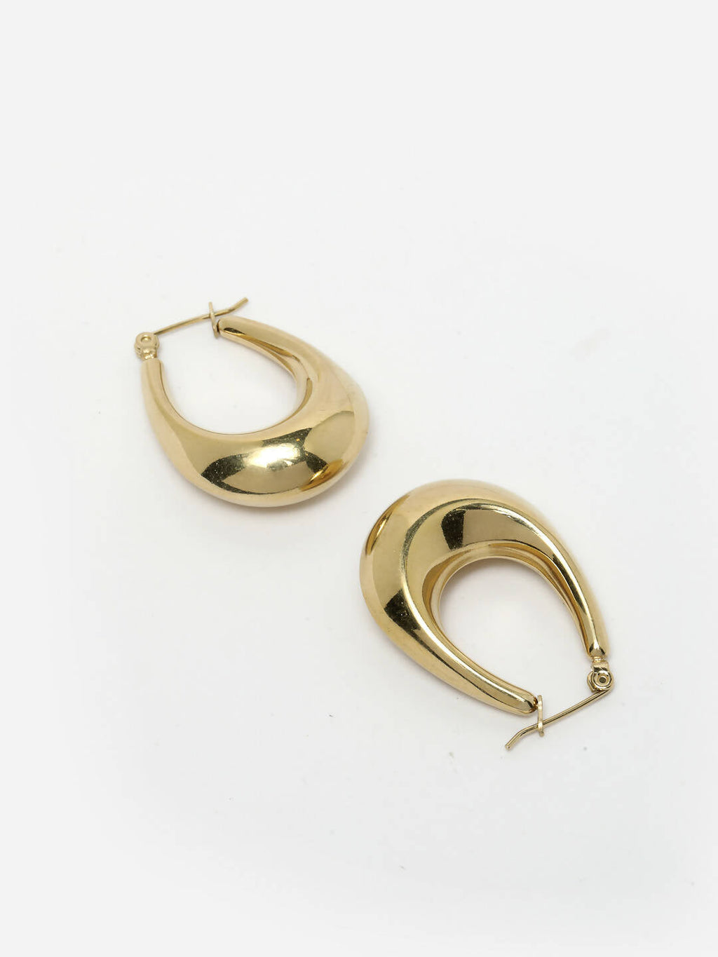 NVR Women Gold Circular Hoop Earrings | Grocsy