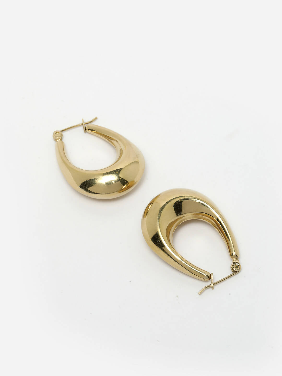 NVR Women Gold Circular Hoop Earrings | Grocsy