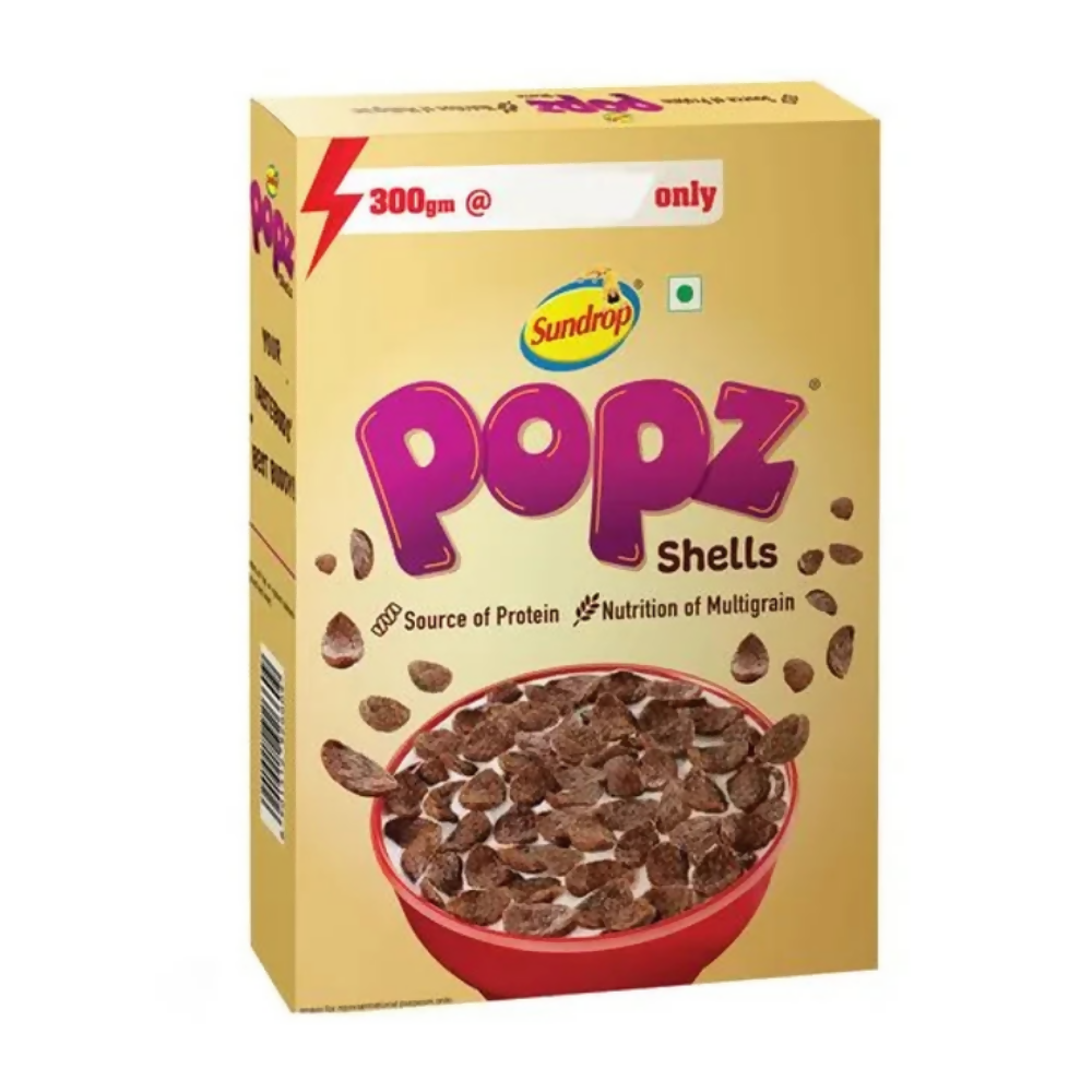 Sundrop Popz Shells Breakfast Cereal - Multi Grain Choco Flakes, Choco Fills | Grocsy