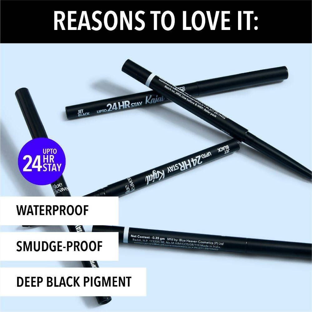Blue Heaven 24 HR Stay Kajal - Jet Black | Grocsy