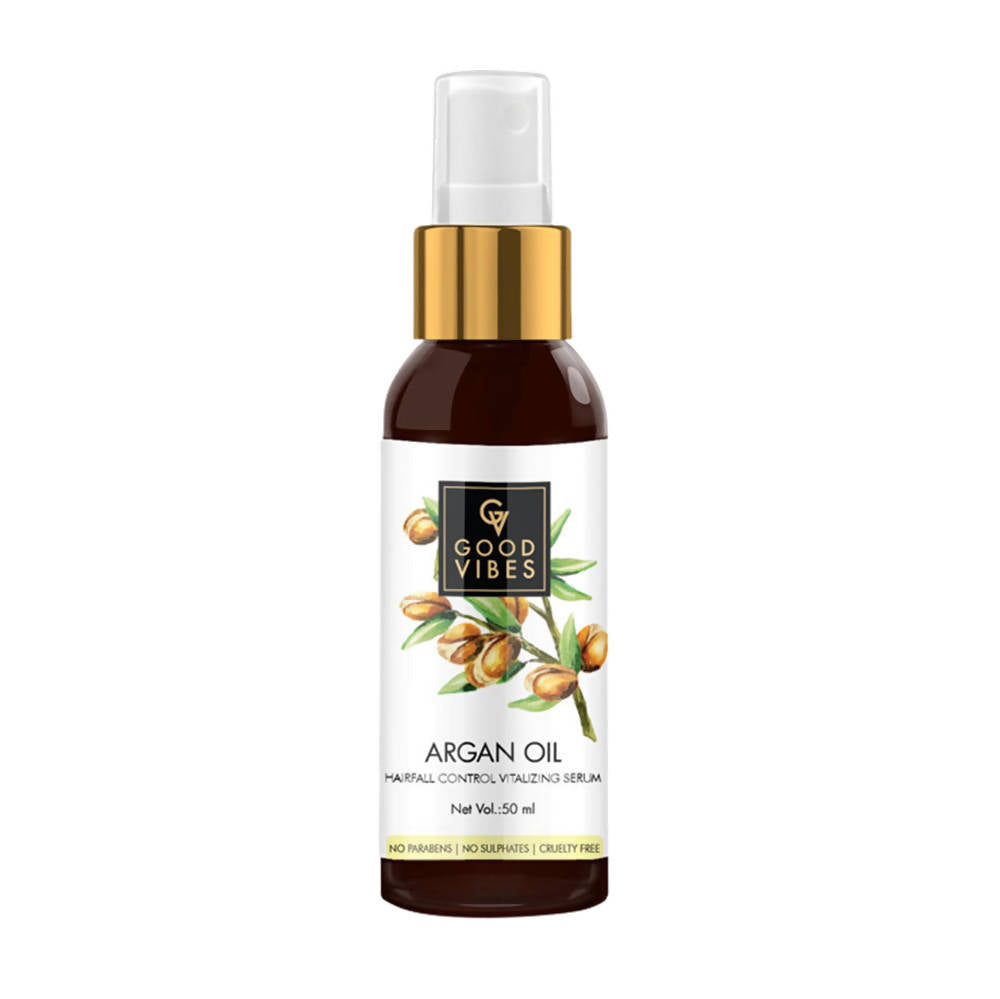 Good Vibes Argan Oil Hairfall Control Vitalizing Serum | Grocsy