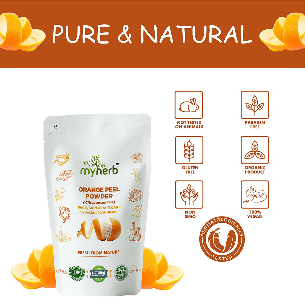 Myherb Pure Natural Organic Orange Peel Powder | Grocsy