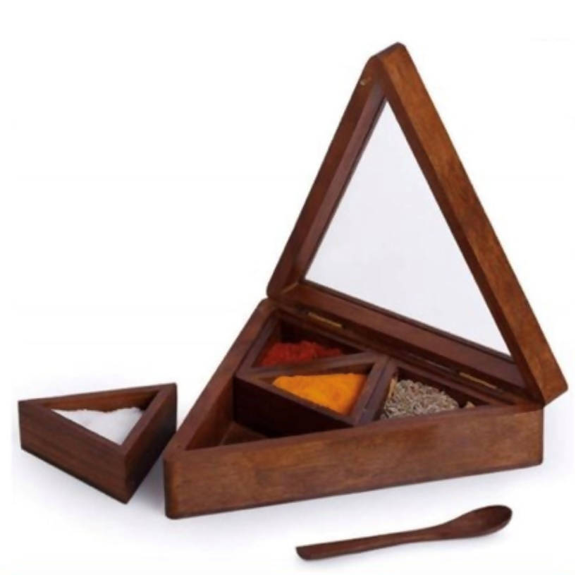 Collectibles India Wooden Masala Box | Grocsy