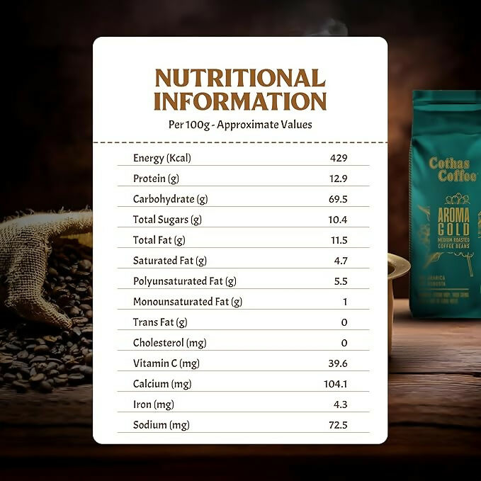 Cothas Coffee Aroma Gold Medium Roasted Coffee Beans | Grocsy