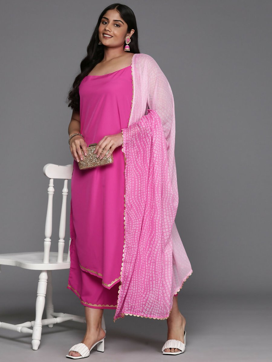 Ahalyaa Women's Traditional wear Kurta Set - Pink | Grocsy