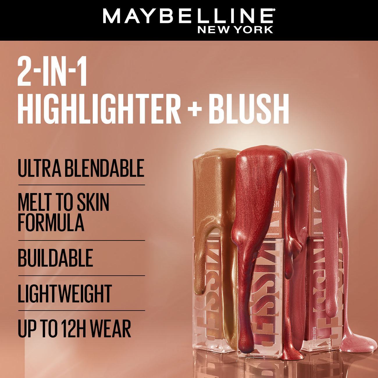 Maybelline New York Sunkisser Highlighter + Blush - Midnight Shimmer | Grocsy