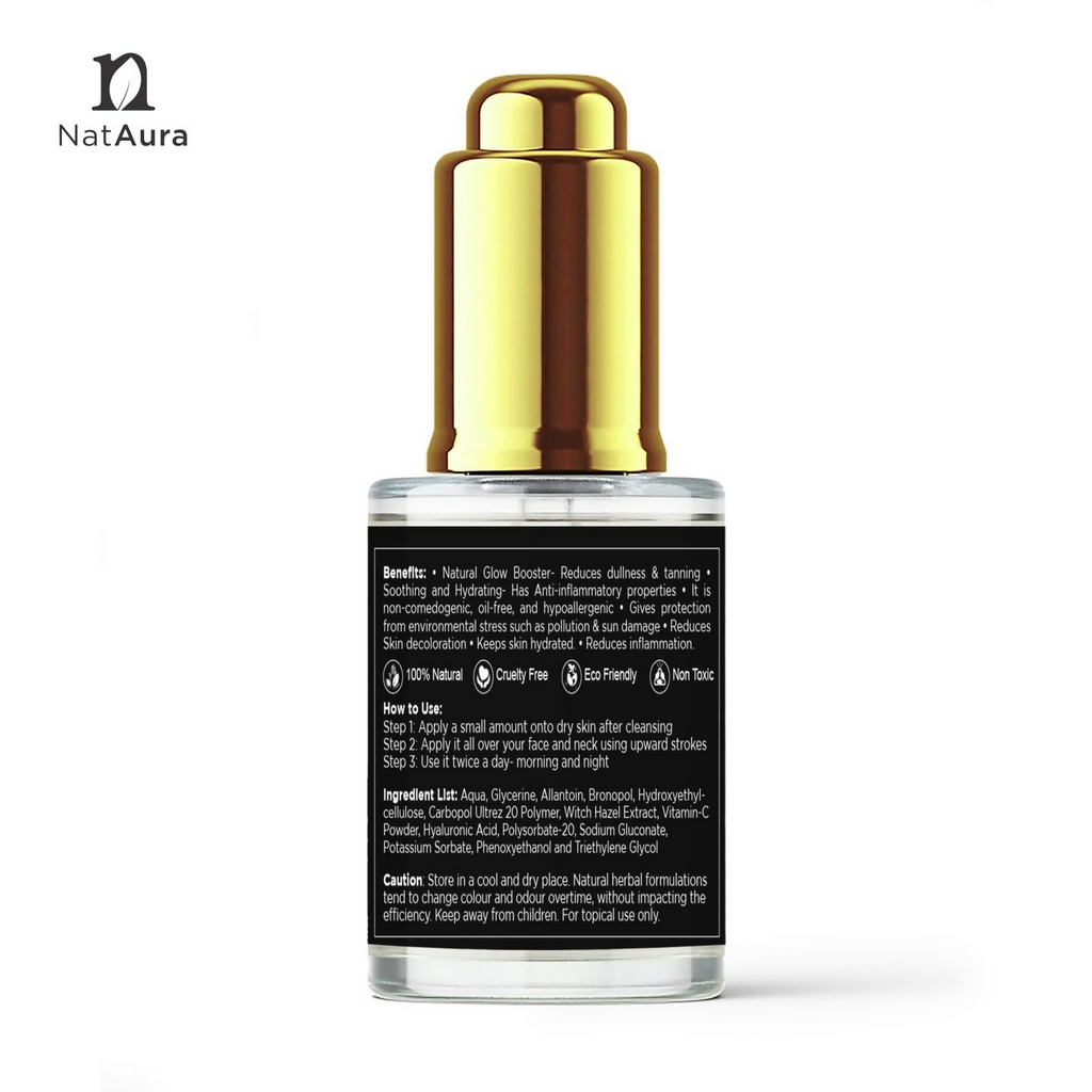 NatAura Vitamin C Serum With Hyaluronic Acid | Grocsy