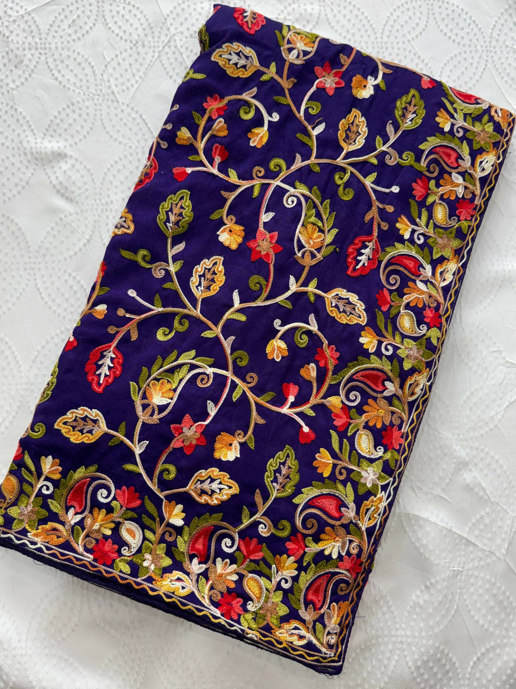 Teeya Creation New Latest Party Wear Lucknowi Soft Silk Saree-Purple | Grocsy
