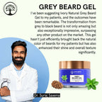 Ivory Natural Grey Beard Gel Restores Dark Shine & Vibrant Of Beard | Grocsy