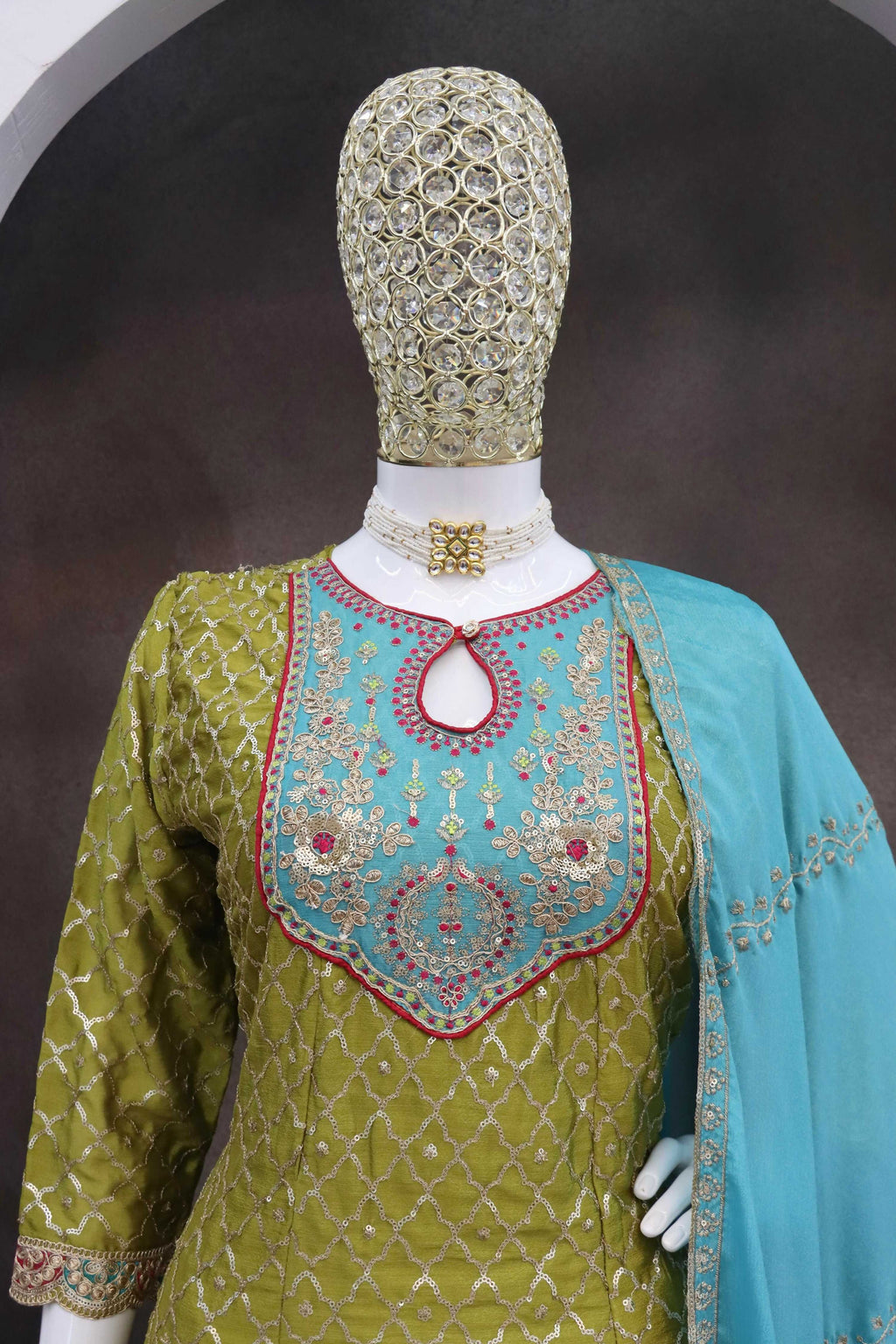 Anaita Green Embroidered Silk Stitched Dhoti Suit | Grocsy