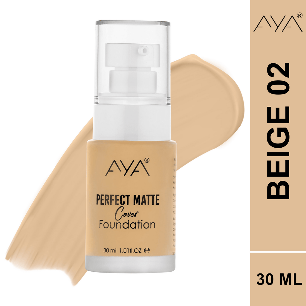 AYA Perfect Matte Cover Foundation - 02 Beige | Grocsy