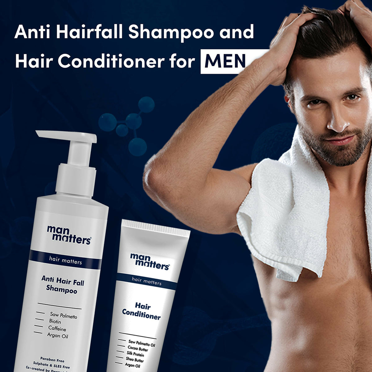 Man Matters Anti Hair Fall Shampoo And Conditioner For Men | Grocsy