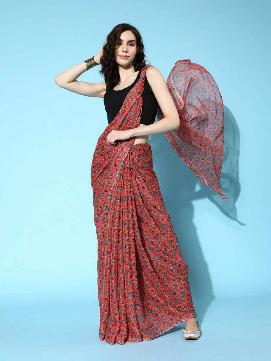 Ahalyaa Women's Traditional wear Saree - Mustard | Grocsy