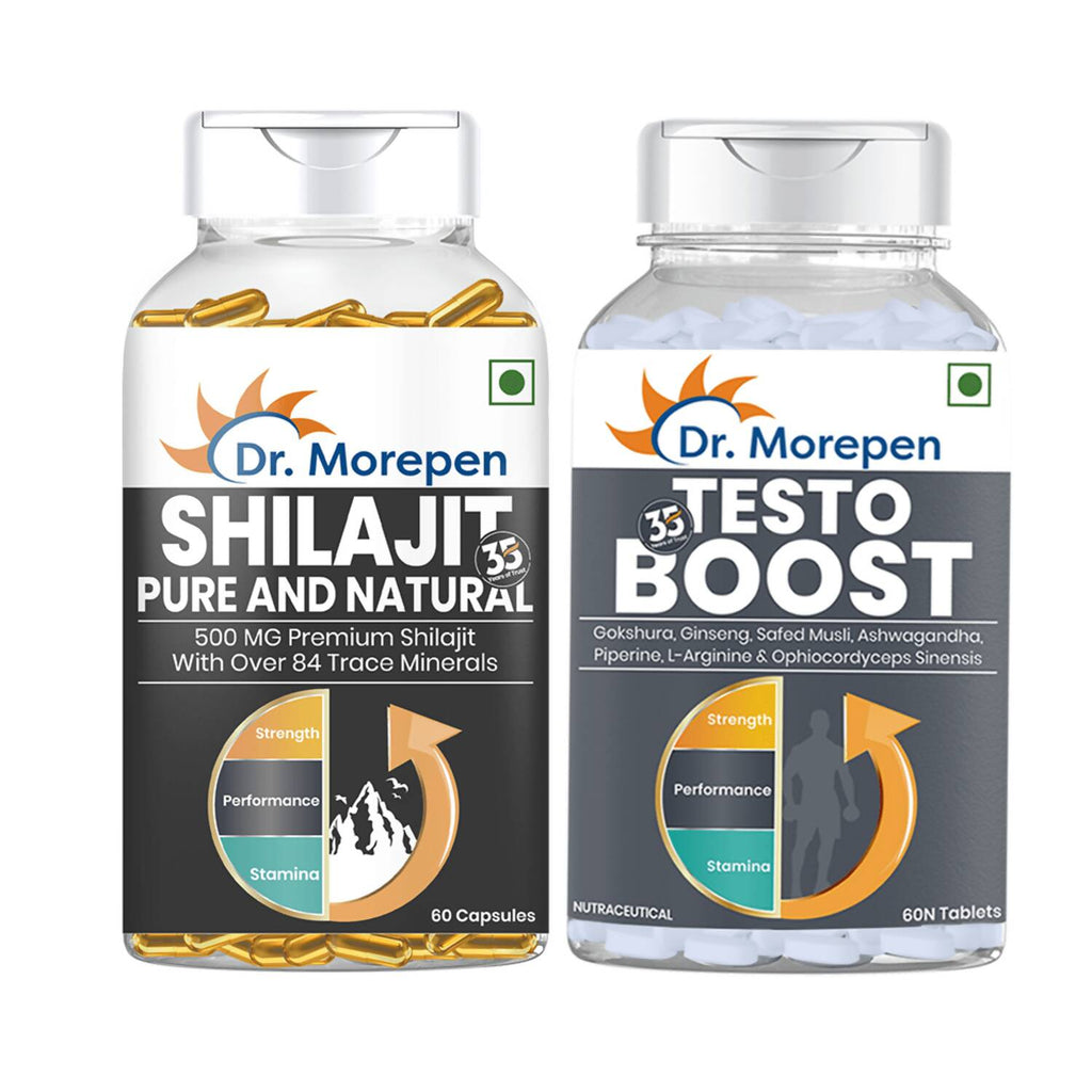 Dr. Morepen S J Capsules and Testosterone Booster Tablets Combo | Grocsy