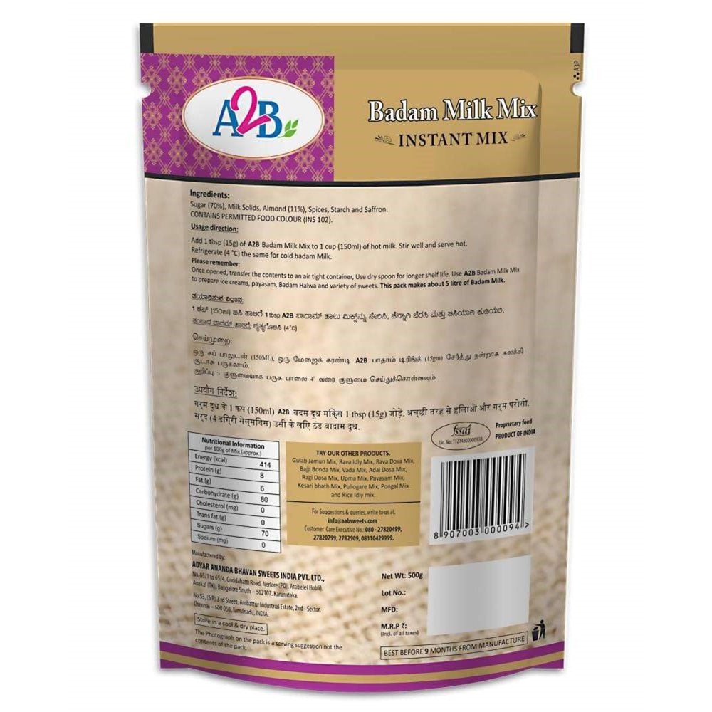 A2B - Adyar Ananda Bhavan Badam Milk Mix | Grocsy