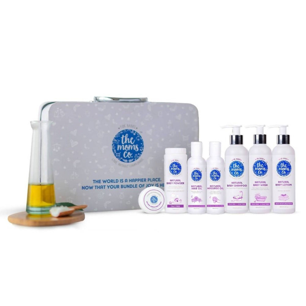 The Moms Co Baby Pampering Suitcase Kit | Grocsy