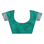 Vamika Banarasi Jacquard Weaving Rama Green Saree (AMEE RAMA) | Grocsy