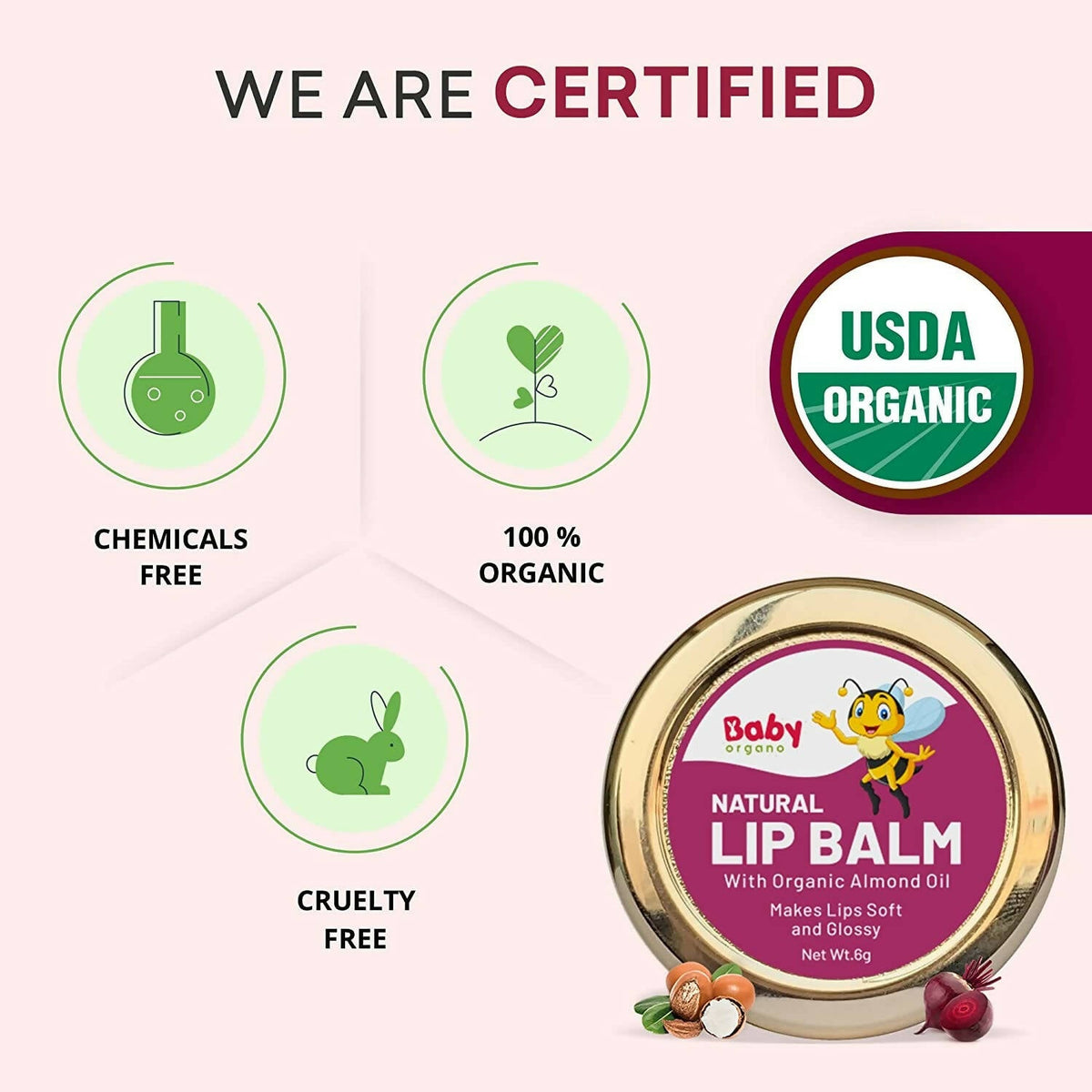 Babyorgano Natural Lip Balm - Chocolate Flavor | Grocsy