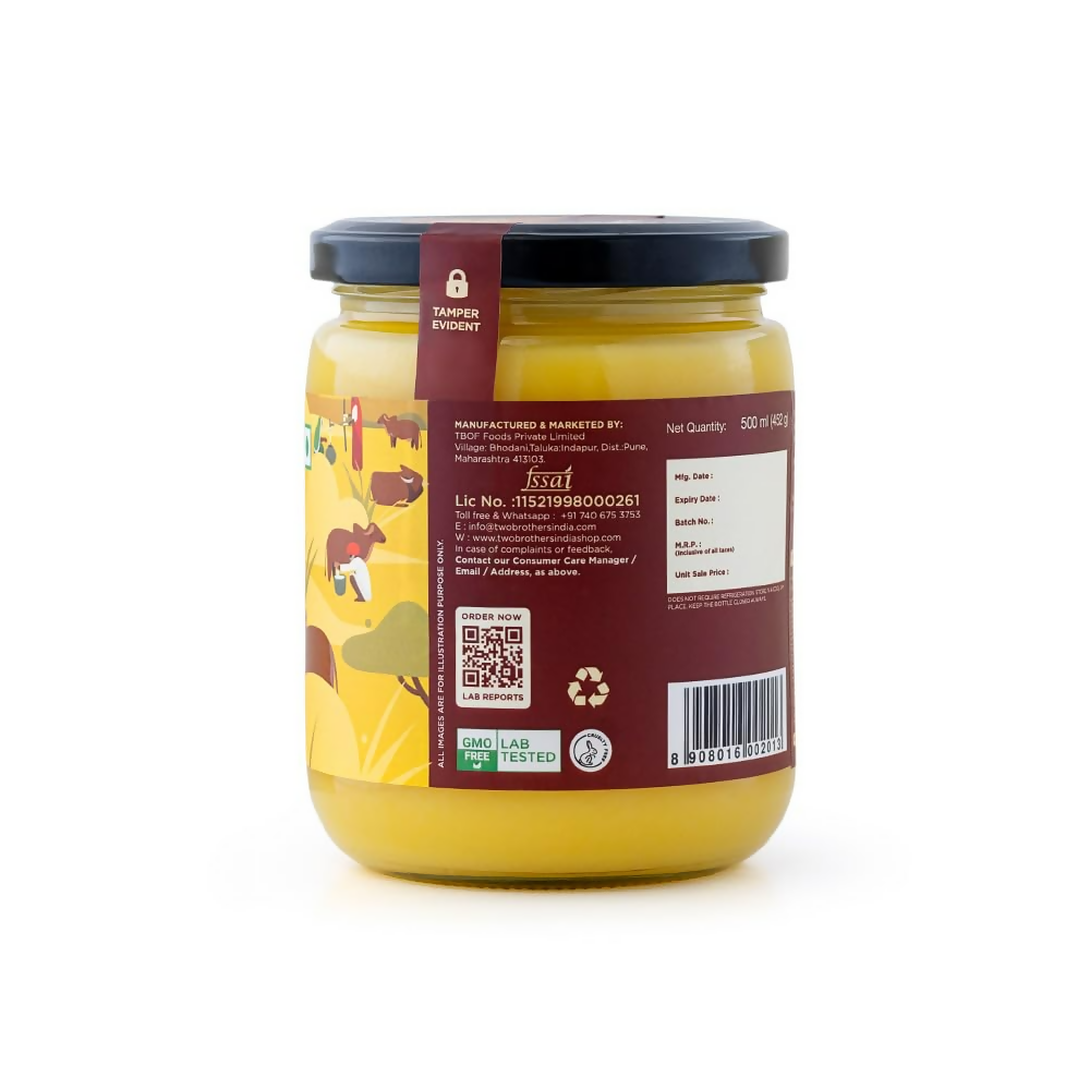 Two Brothers Organic Farms A2 Ghee Butter Organic Grass Fed From Gir Cow | Grocsy
