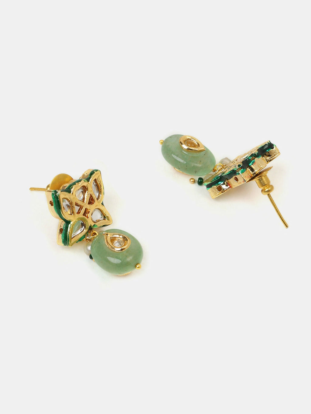 Ruby Raang Antique Kundan Stone Work Jewellery Set | Grocsy