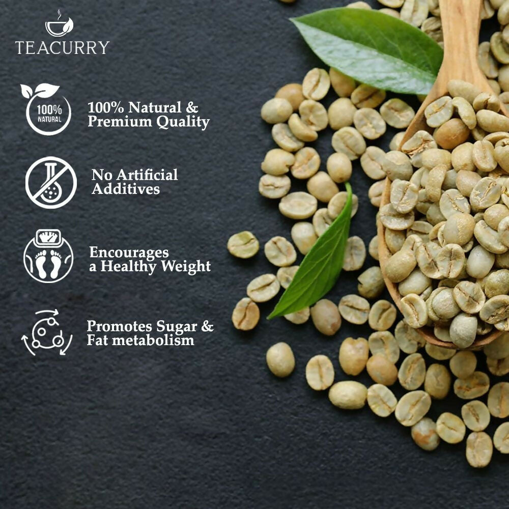 Teacurry Arabica Green Coffee Bean (Raw Whole Beans, 100% Arabica, Unroasted) | Grocsy
