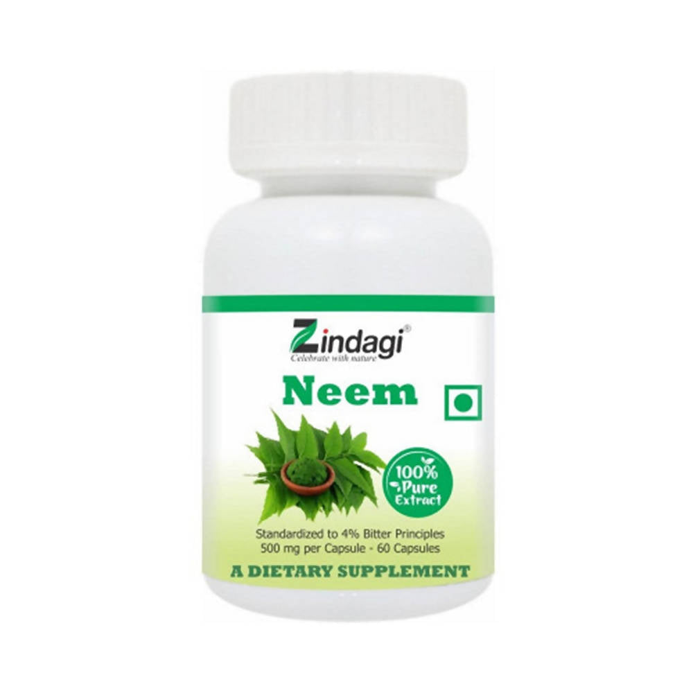 Zindagi 100% Neem Extract Capsules | Grocsy