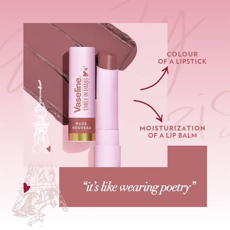 Vaseline Emily In Paris Tinted Lip Balm Stick - Nude Nouveau | Grocsy