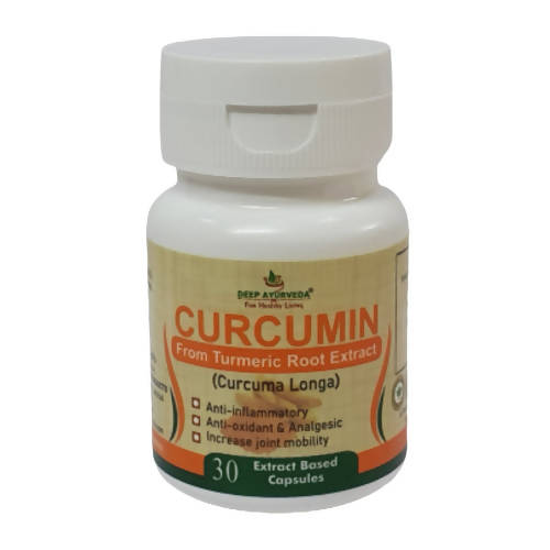 Deep Ayurveda Curcumin 500mg Veg Capsules | Grocsy