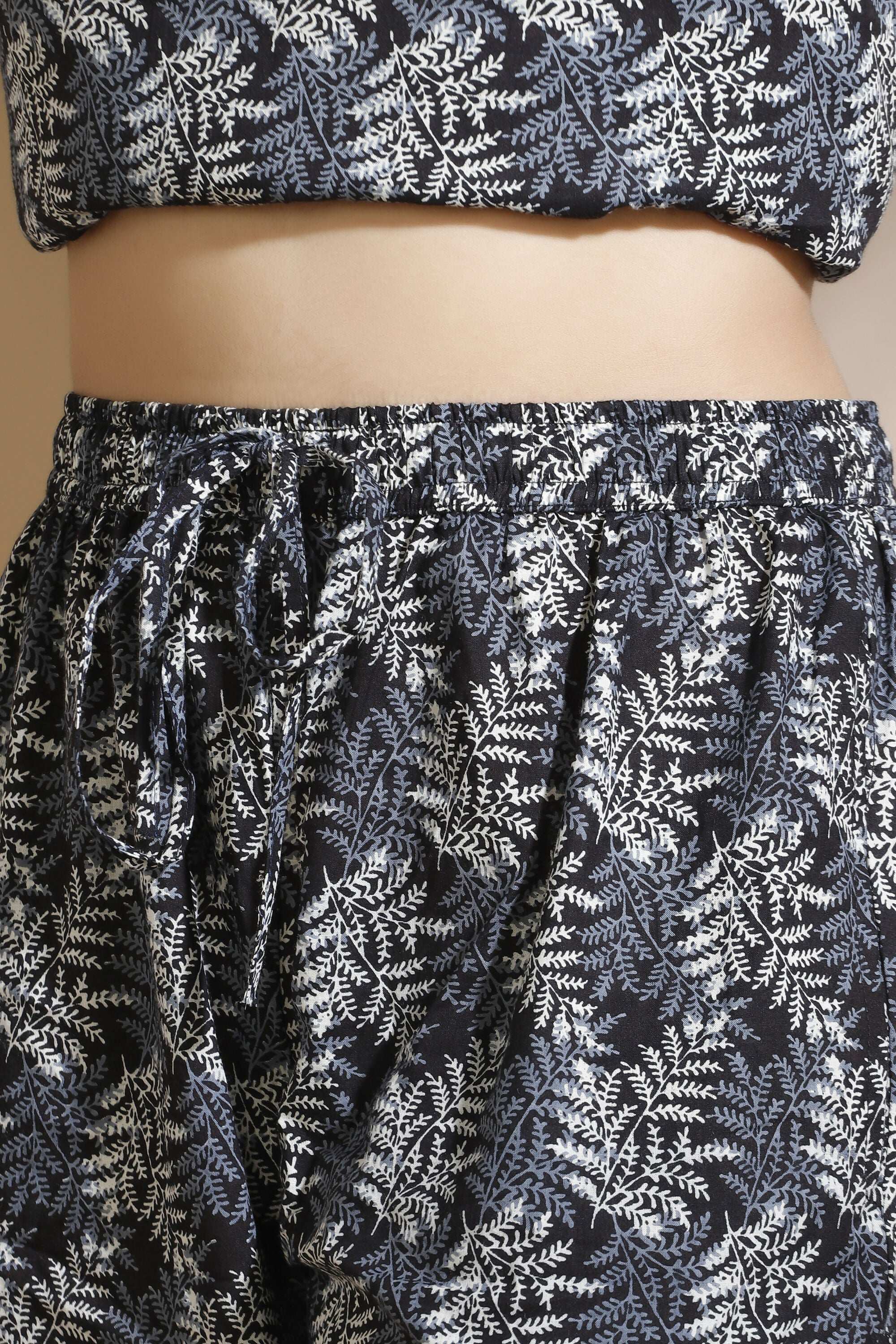 Breathables Abstract Cotton Co-Ord Set – Black | Grocsy